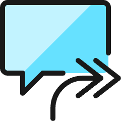 Messages Bubble Square Forward All Icon from Ultimate Colors Set