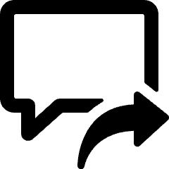 Messages Bubble Square Forward Alternate Icon from Ultimate Bold Set