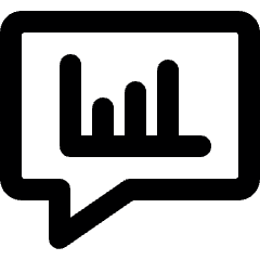 Messages Bubble Square Graph Alternate Icon from Ultimate Bold Set