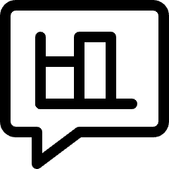 Messages Bubble Square Graph Icon from Ultimate Regular Set