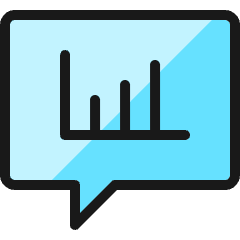 Messages Bubble Square Graph Icon from Ultimate Colors Set