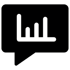 Messages Bubble Square Graph Icon from Ultimate Bold Set