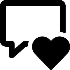 Messages Bubble Square Heart 1 Alternate Icon from Ultimate Bold Set