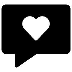 Messages Bubble Square Heart Icon from Ultimate Bold Set