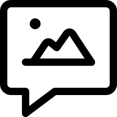 Messages Bubble Square Image Icon from Ultimate Regular Set