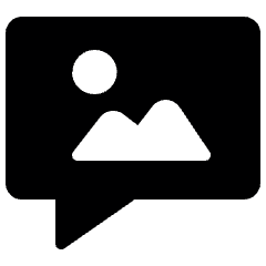 Messages Bubble Square Image Icon from Ultimate Bold Set