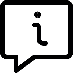 Messages Bubble Square Information Icon from Ultimate Regular Set