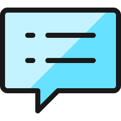 Messages Bubble Square Menu Icon from Ultimate Colors Set