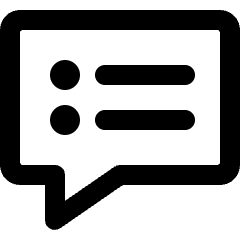 Messages Bubble Square Menu Alternate Icon from Ultimate Bold Set