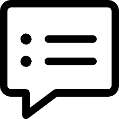 Messages Bubble Square Menu Icon from Ultimate Regular Set