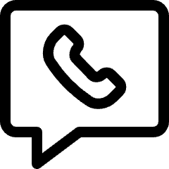 Messages Bubble Square Phone Call Icon from Ultimate Regular Set