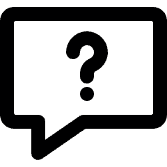 Messages Bubble Square Question Alternate Icon from Ultimate Bold Set