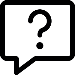 Messages Bubble Square Question Icon from Ultimate Regular Set