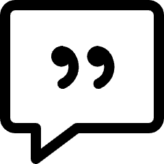 Messages Bubble Square Quotation Icon from Ultimate Regular Set