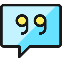 Messages Bubble Square Quotation Icon from Ultimate Colors Set