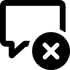 Messages Bubble Square Remove Alternate Icon from Ultimate Bold Set