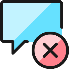 Messages Bubble Square Remove Icon from Ultimate Colors Set