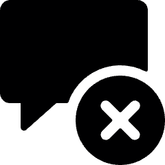 Messages Bubble Square Remove Icon from Ultimate Bold Set