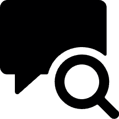Messages Bubble Square Search Icon from Ultimate Bold Set