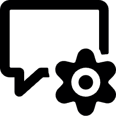 Messages Bubble Square Settings Alternate Icon from Ultimate Bold Set