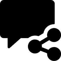 Messages Bubble Square Share Icon from Ultimate Bold Set