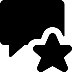 Messages Bubble Square Star Icon from Ultimate Bold Set