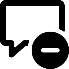 Messages Bubble Square Subtract Alternate Icon from Ultimate Bold Set