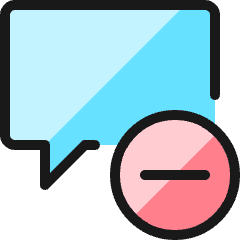 Messages Bubble Square Subtract Icon from Ultimate Colors Set