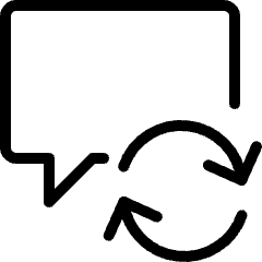 Messages Bubble Square Sync Icon from Ultimate Light Set