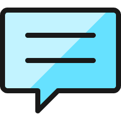 Messages Bubble Square Text Icon from Ultimate Colors Set
