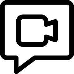 Messages Bubble Square Video Call Icon from Ultimate Regular Set