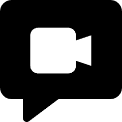 Messages Bubble Square Video Call Icon from Ultimate Bold Set