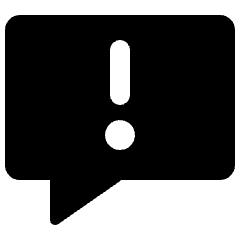 Messages Bubble Square Warning Icon from Ultimate Bold Set