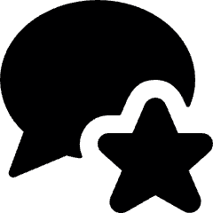 Messages Bubble Star Icon from Ultimate Bold Set