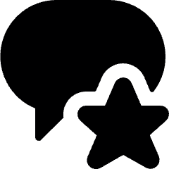Messages Bubble Star 1 Icon from Ultimate Bold Set