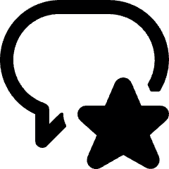 Messages Bubble Star 1 Alternate Icon from Ultimate Bold Set