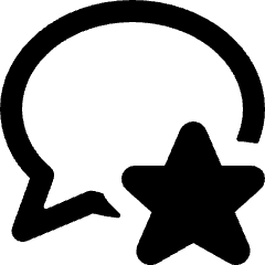 Messages Bubble Star Alternate Icon from Ultimate Bold Set