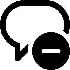 Messages Bubble Subtract 1 Alternate Icon from Ultimate Bold Set