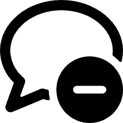 Messages Bubble Subtract Alternate Icon from Ultimate Bold Set