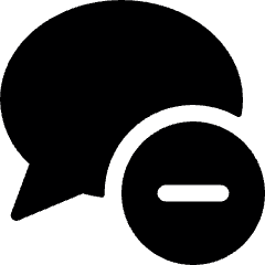 Messages Bubble Subtract Icon from Ultimate Bold Set