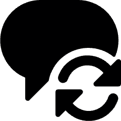 Messages Bubble Sync 1 Icon from Ultimate Bold Set