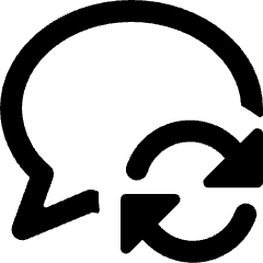 Messages Bubble Sync Alternate Icon from Ultimate Bold Set
