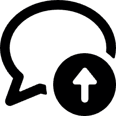 Messages Bubble Upload Alternate Icon from Ultimate Bold Set