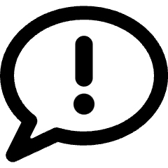Messages Bubble Warning Alternate Icon from Ultimate Bold Set