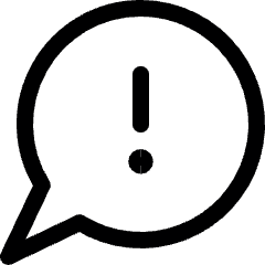 Messages Bubble Warning Icon from Ultimate Regular Set