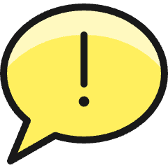 Messages Bubble Warning Icon from Ultimate Colors Set