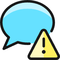 Messages Bubble Warning Triangle Icon from Ultimate Colors Set