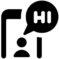 Messages Bubble Window Hi Icon from Ultimate Bold Set