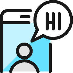 Messages Bubble Window Hi Icon from Ultimate Colors Set