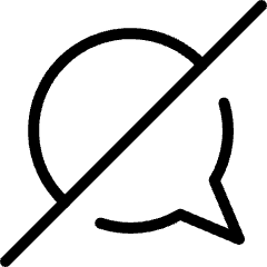 Mute Chat 1 Icon from Ultimate Light Set